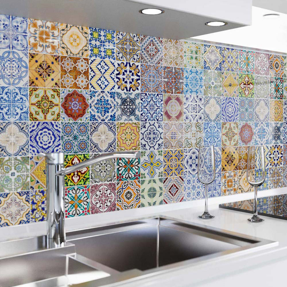 Küchenrückwand selbstklebend - Mosaikfliesen bunt