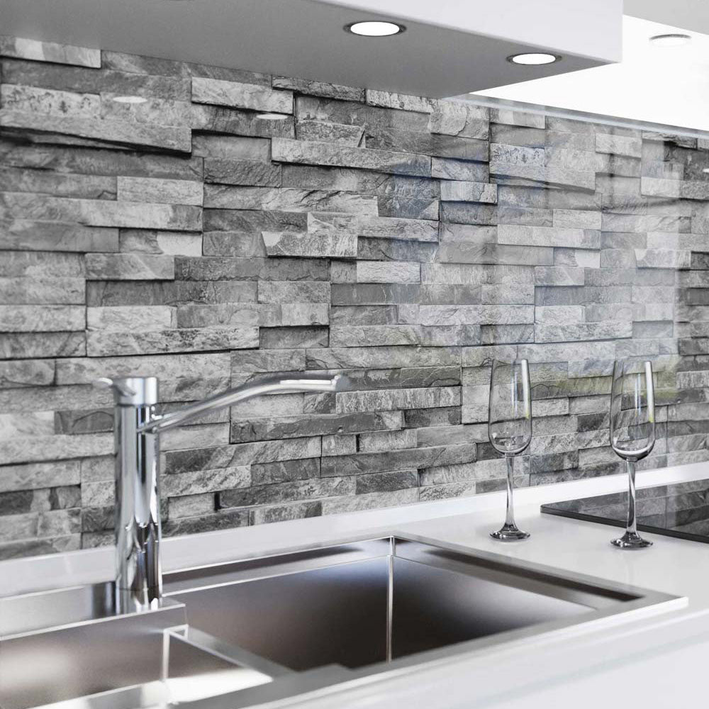 rivestimento cucina autoadesivo - Muro in pietra
