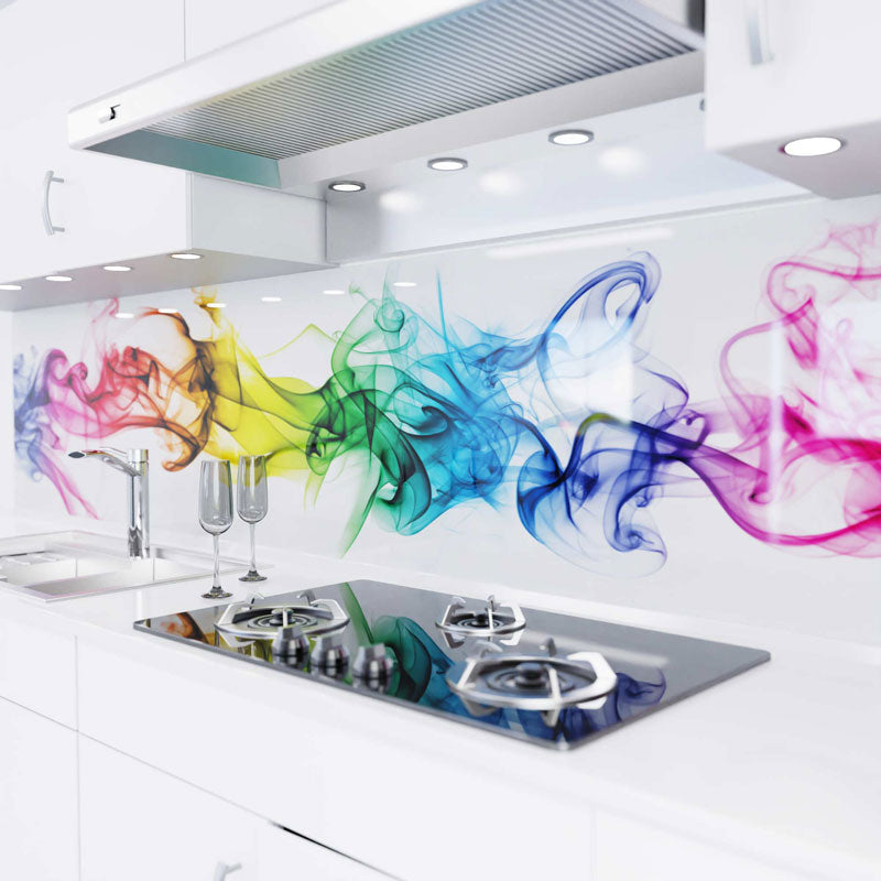 Revestimiento para cocina autoadhesivo - Humo de colores