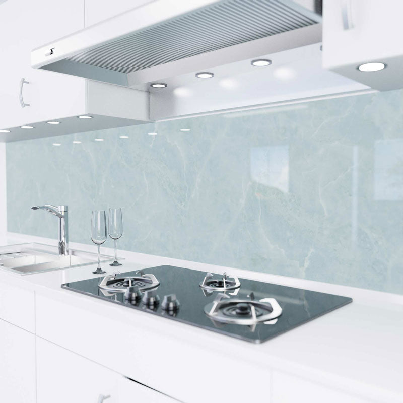 Revestimiento para cocina autoadhesivo - Azul mármol