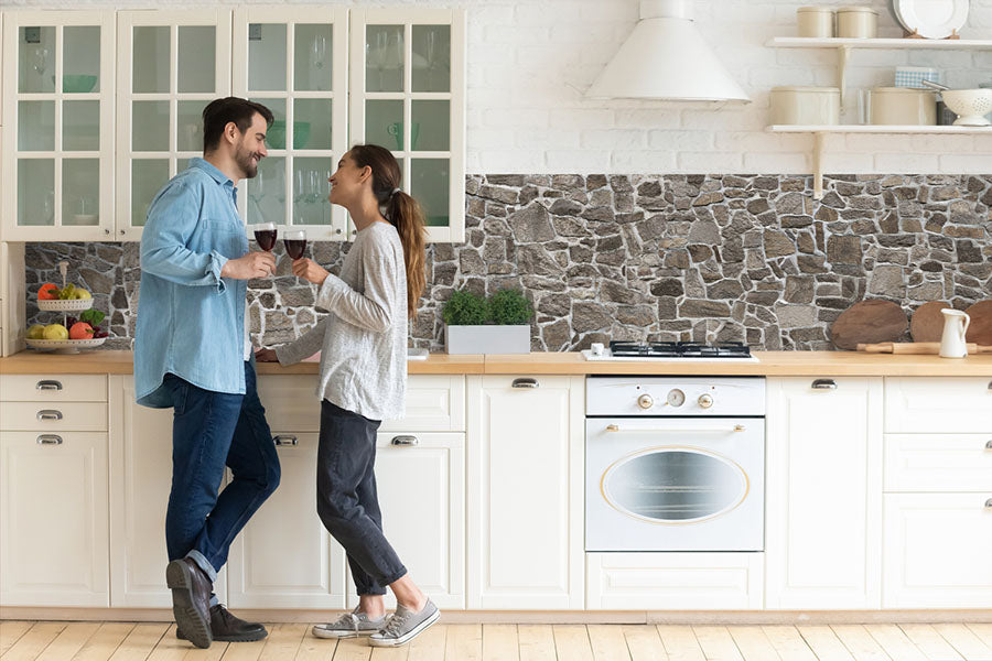 Revestimiento para cocina autoadhesivo - Muro de piedra