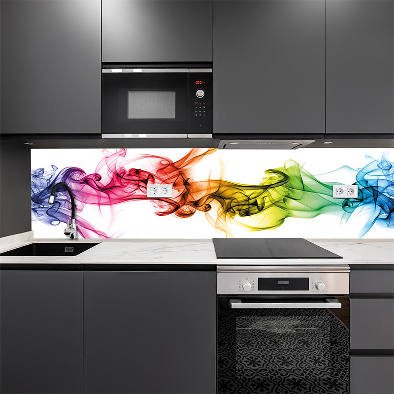 Revestimiento para cocina autoadhesivo - Humo de colores