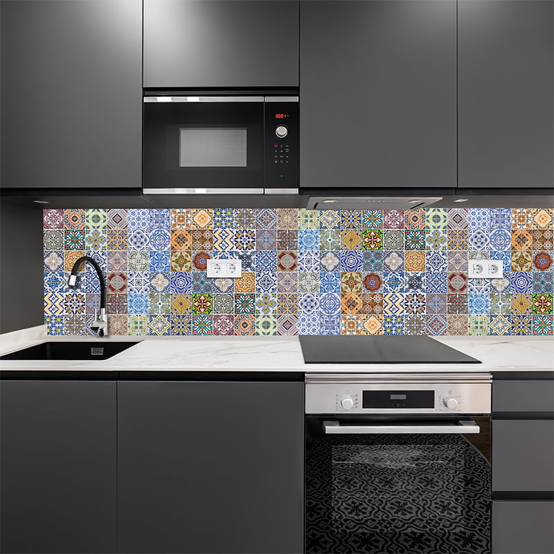 Küchenrückwand selbstklebend - Mosaikfliesen bunt