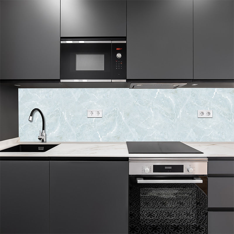 Revestimiento para cocina autoadhesivo - Azul mármol