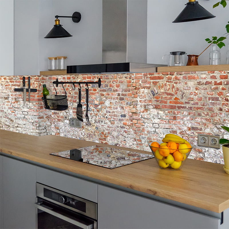 Küchenrückwand selbstklebend - Alte Ziegelmauer