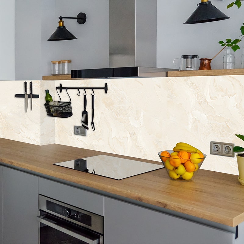 Küchenrückwand selbstklebend - Marmor beige