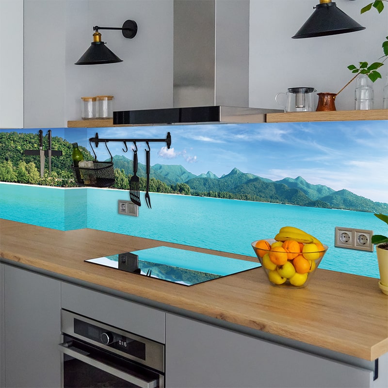 Küchenrückwand selbstklebend - Tropisches Paradies