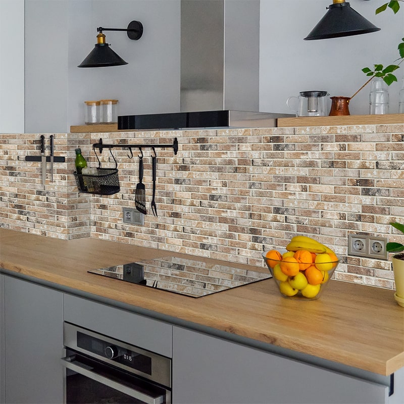 Küchenrückwand selbstklebend - Ziegelsteine