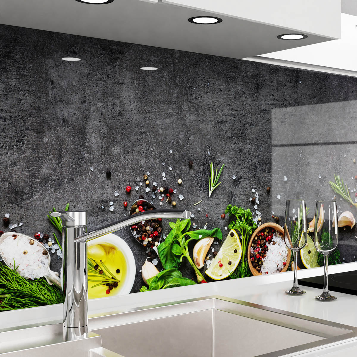 Küchenrückwand selbstklebend - Gewürztafel