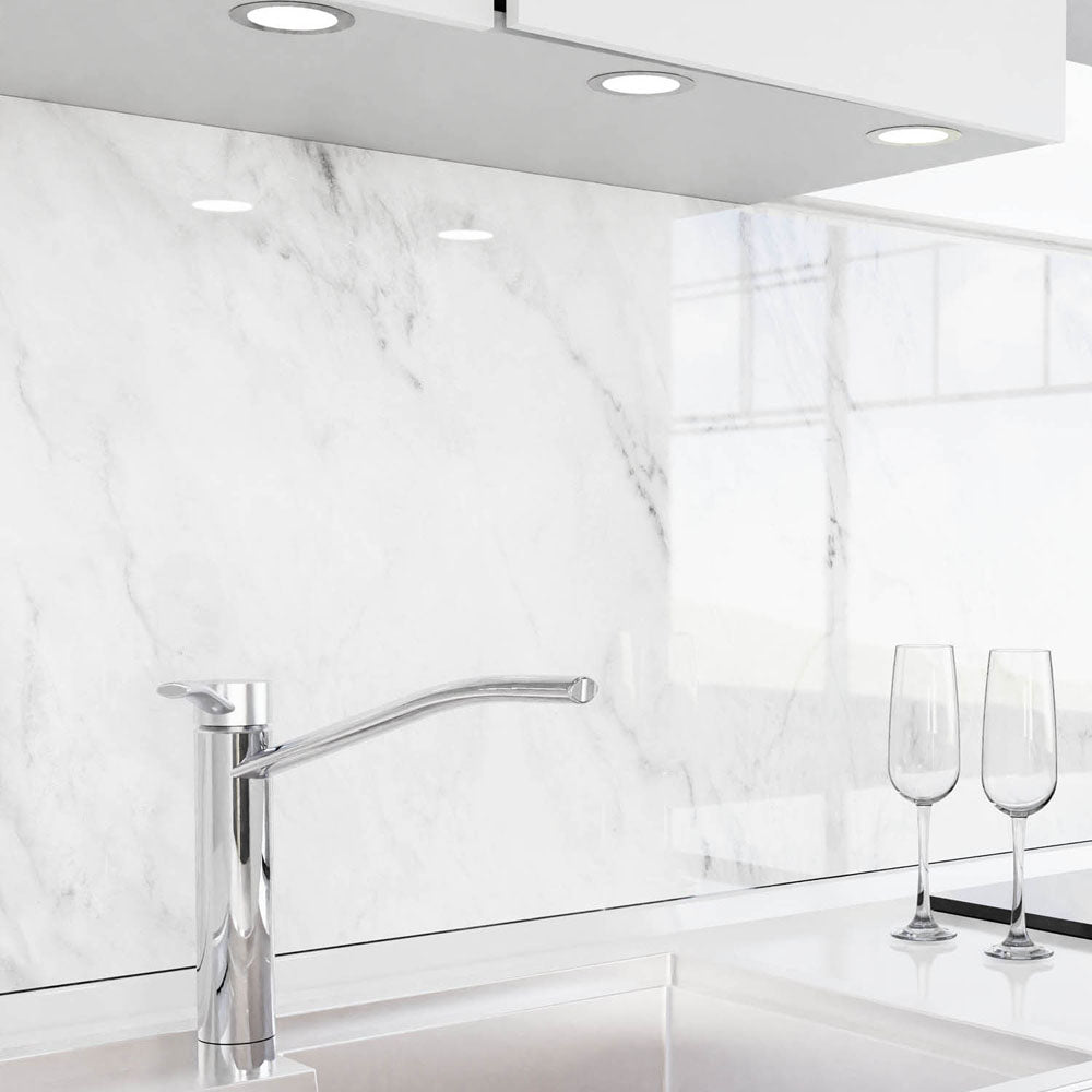 Küchenrückwand selbstklebend - Marmor weiß