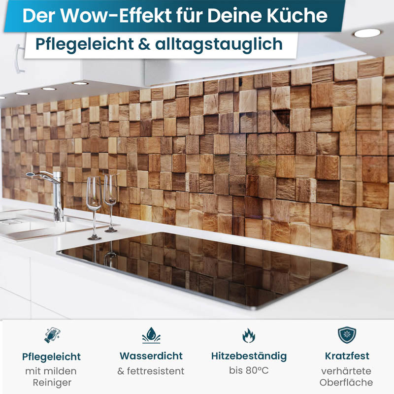 Küchenrückwand selbstklebend - Hölzer