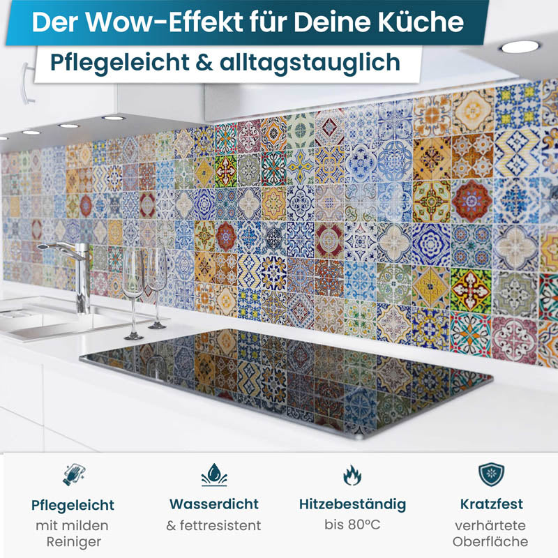 Küchenrückwand selbstklebend - Mosaikfliesen bunt