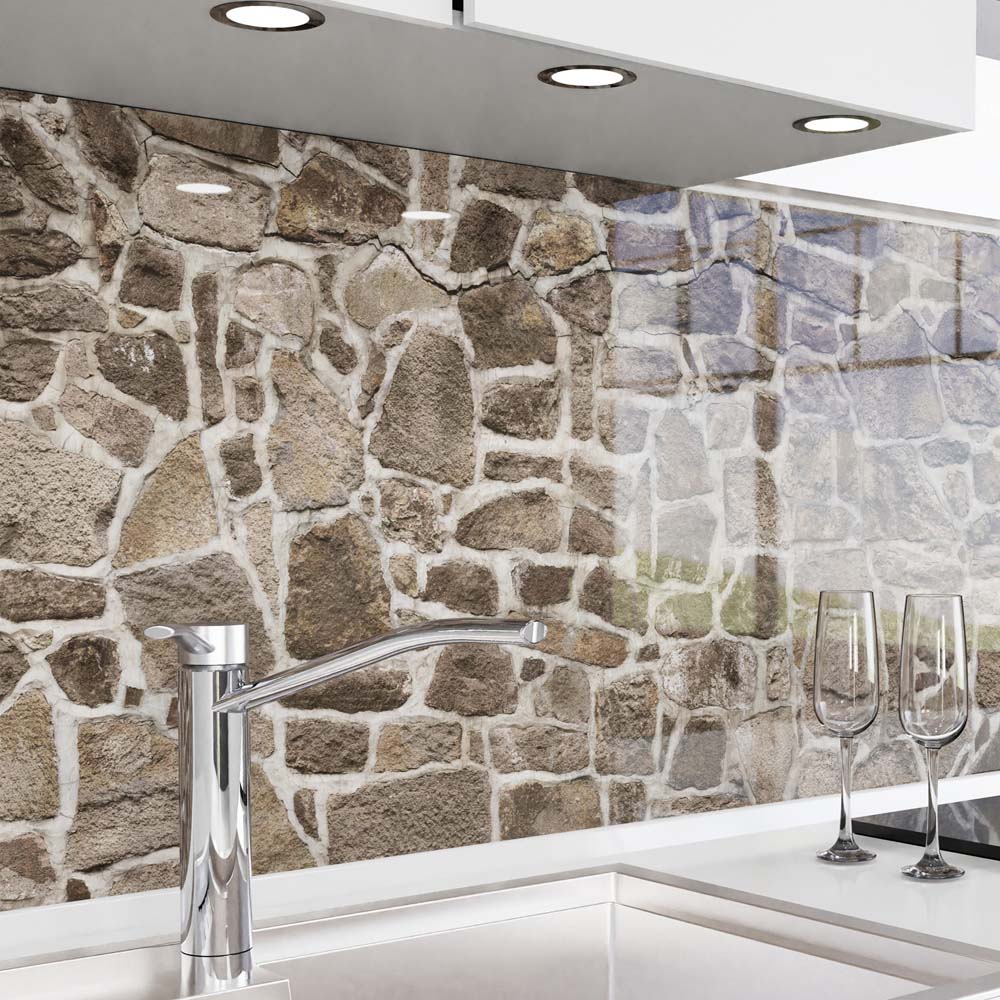 Küchenrückwand selbstklebend - Steinmauer