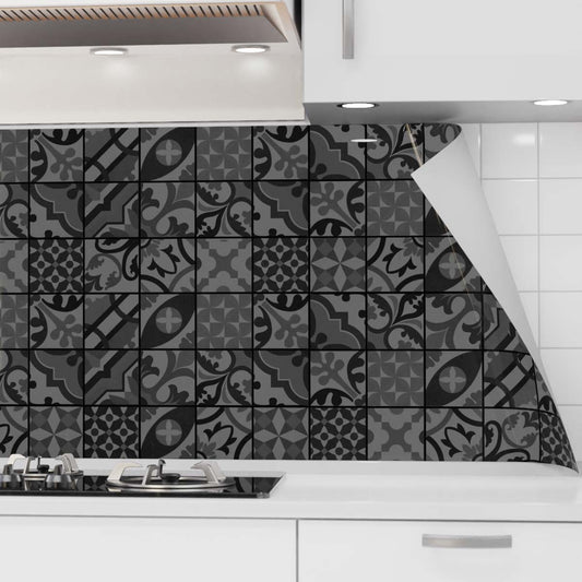 Küchenrückwand in Matt - Mosaikfliesen dunkel