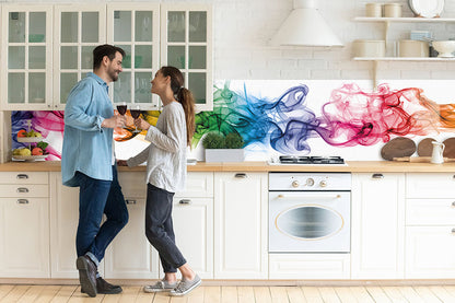 Revestimiento para cocina autoadhesivo - Humo de colores