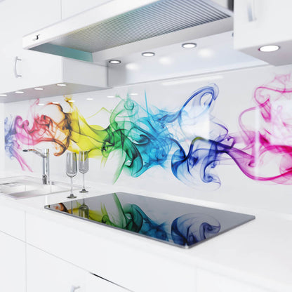 Küchenrückwand selbstklebend - Bunter Rauch