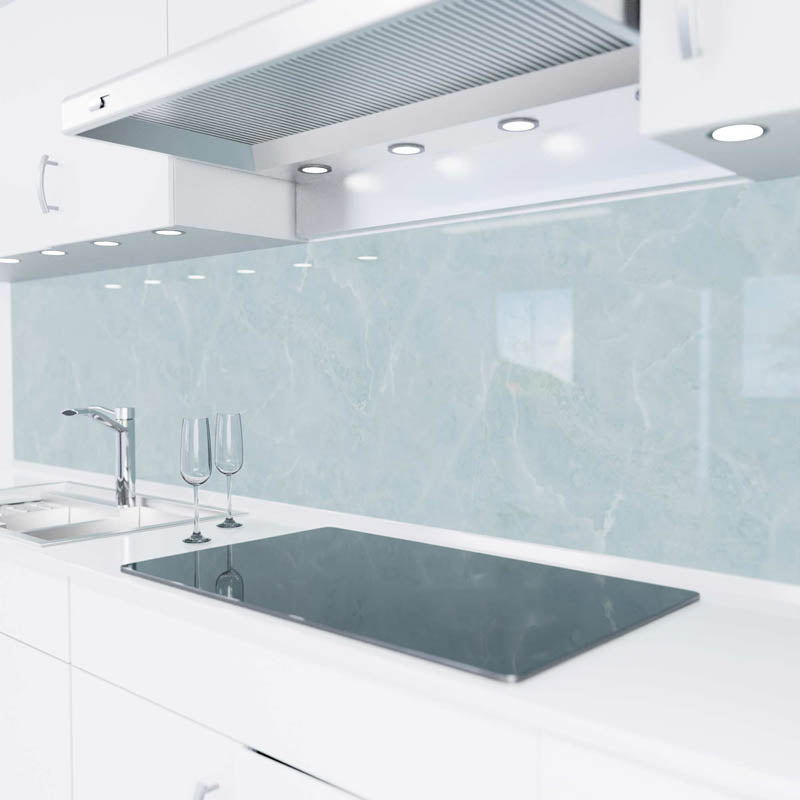 Küchenrückwand selbstklebend - Marmor blau