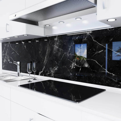 Küchenrückwand selbstklebend - Marmor schwarz