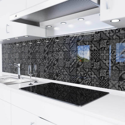 Küchenrückwand selbstklebend - Mosaikfliesen dunkel