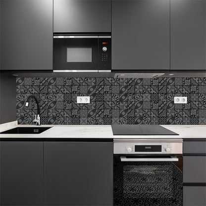 Revestimiento para cocina autoadhesivo - Mosaico azulejos oscuro