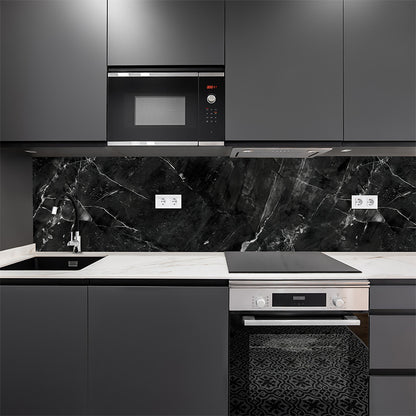 Küchenrückwand selbstklebend - Marmor schwarz