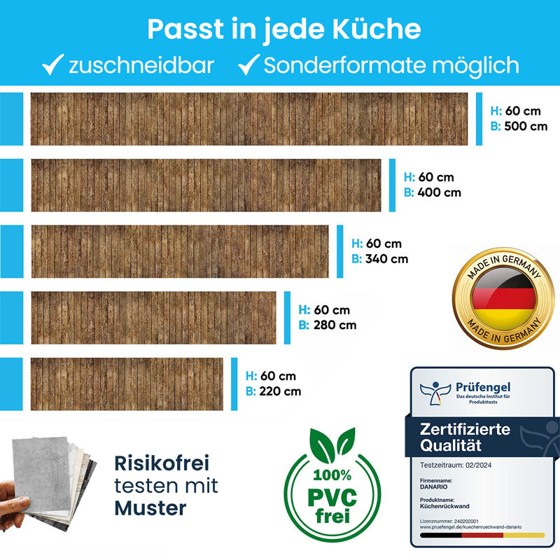 Küchenrückwand - Holzlatten