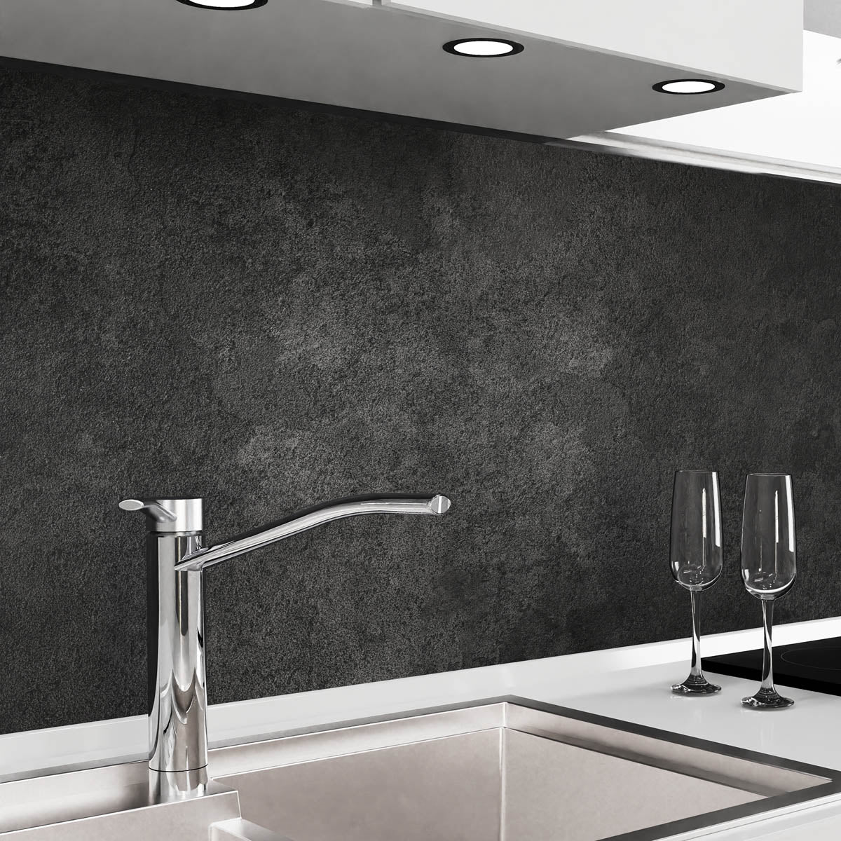 Küchenrückwand selbstklebend - Anthrazit