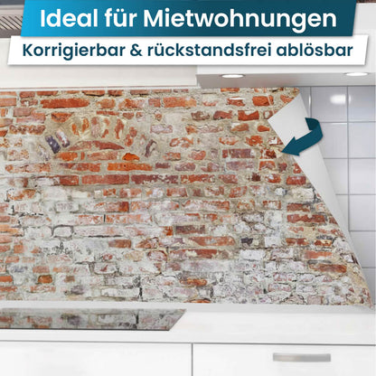 Küchenrückwand selbstklebend - Alte Ziegelmauer