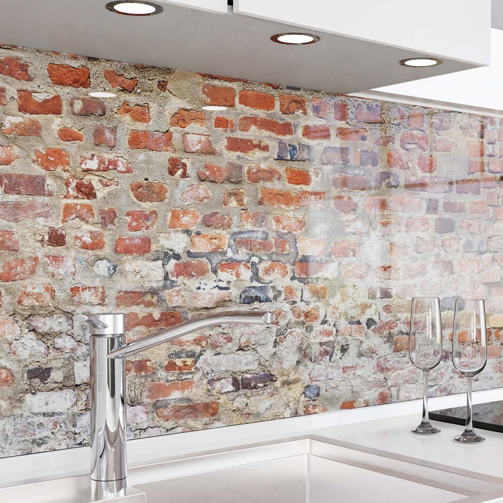Küchenrückwand selbstklebend - Alte Ziegelmauer