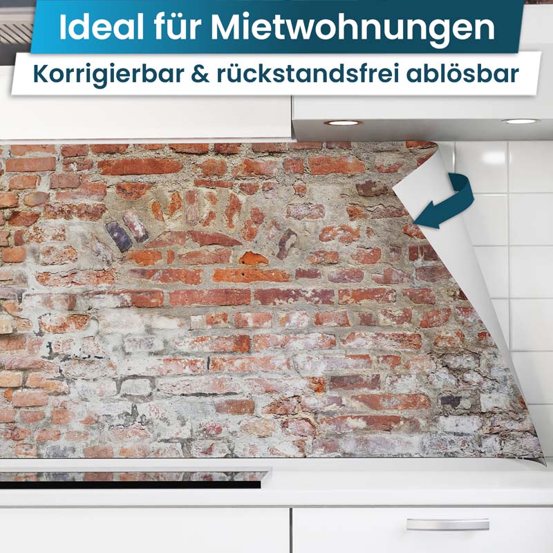 Küchenrückwand selbstklebend - Alte Ziegelmauer