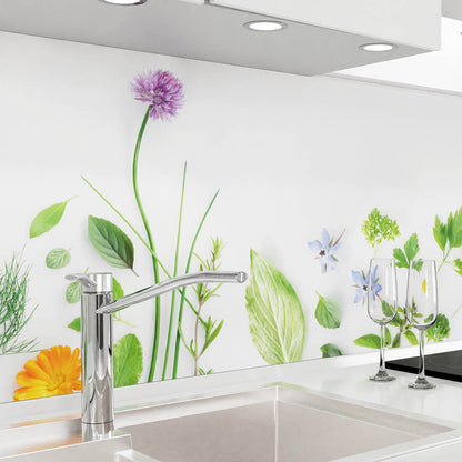 Küchenrückwand selbstklebend - Blüten & Kräuter