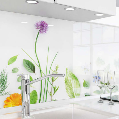 Küchenrückwand selbstklebend - Blüten & Kräuter