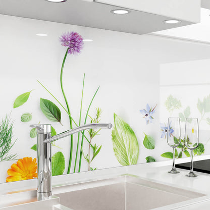 Küchenrückwand selbstklebend - Blüten & Kräuter
