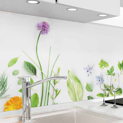 danario Küchenrückwand Motiv Blüten & Kräuter