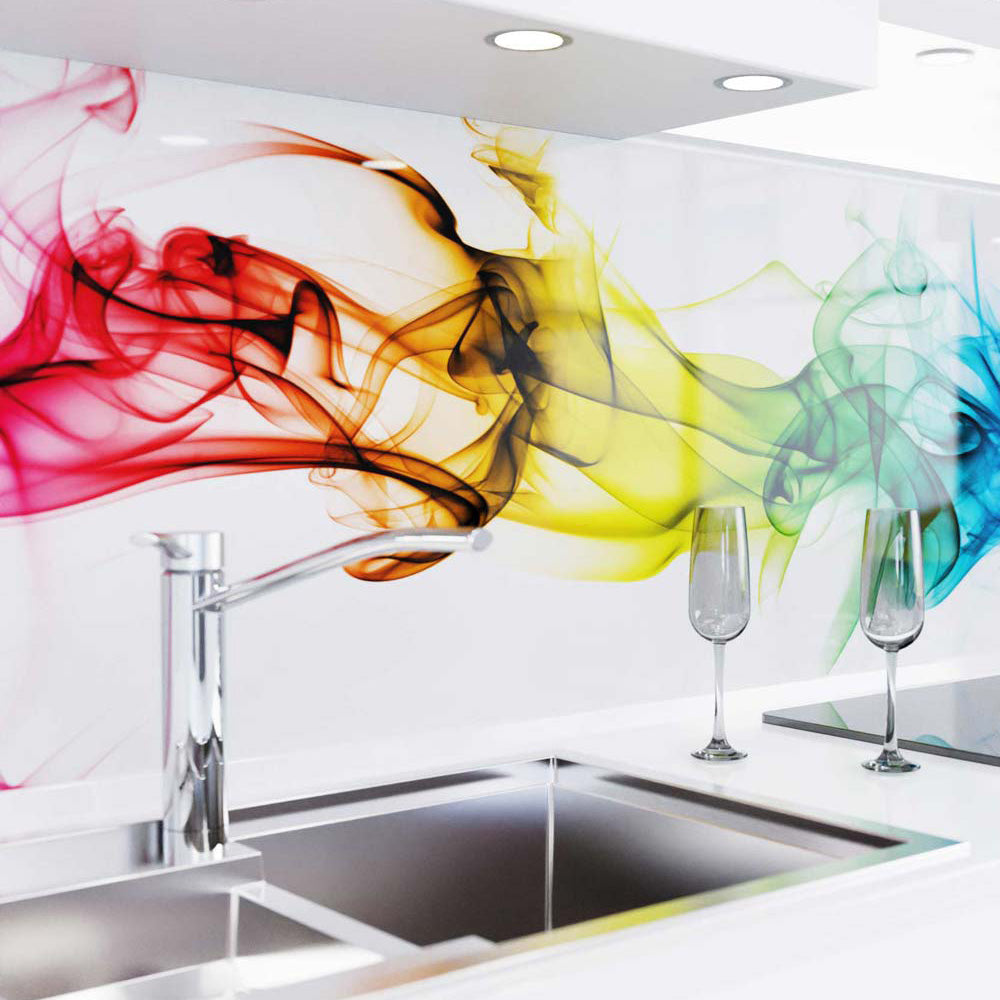 Küchenrückwand selbstklebend - Bunter Rauch
