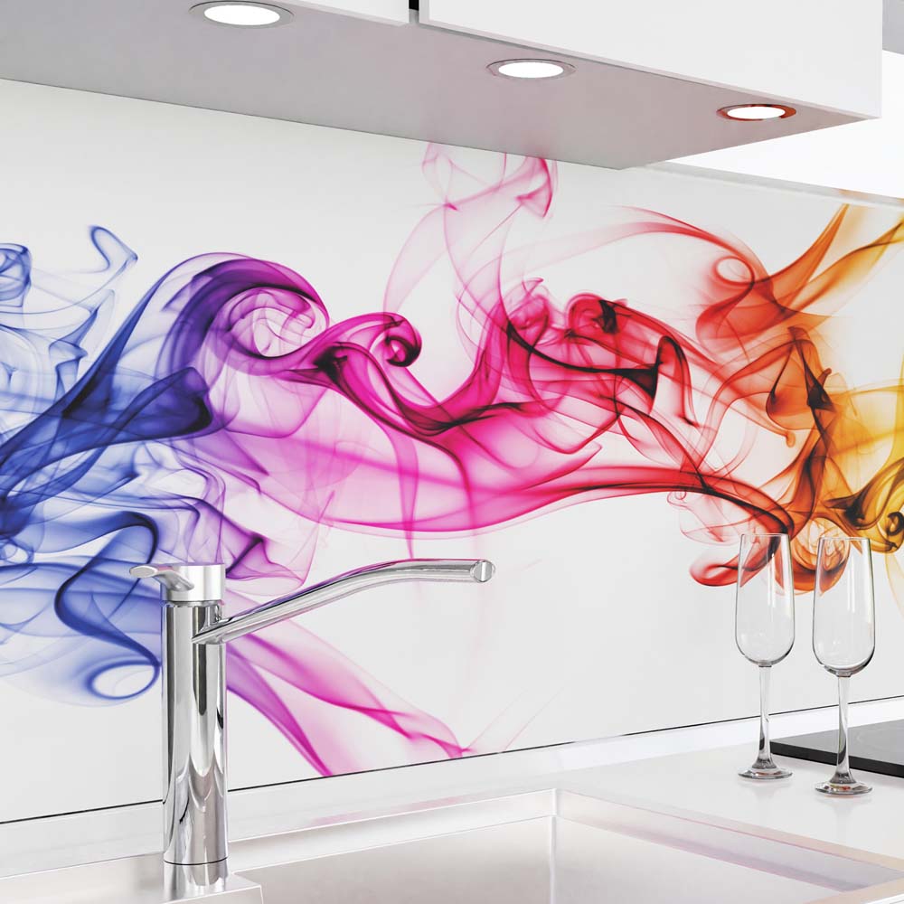 Küchenrückwand selbstklebend - Bunter Rauch