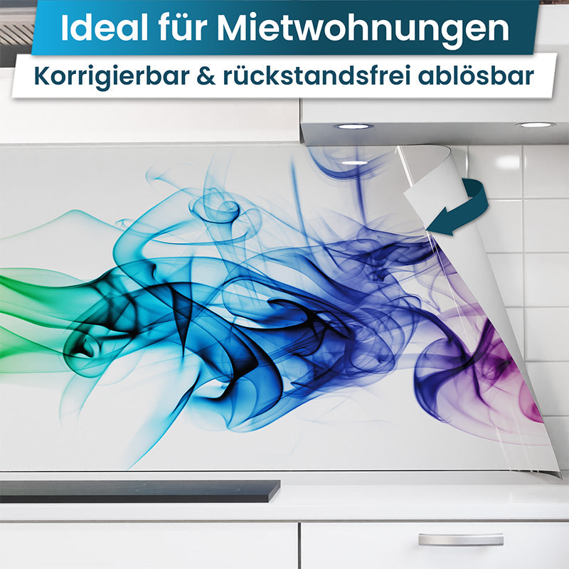 Küchenrückwand selbstklebend - Bunter Rauch
