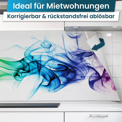 Küchenrückwand selbstklebend - Bunter Rauch