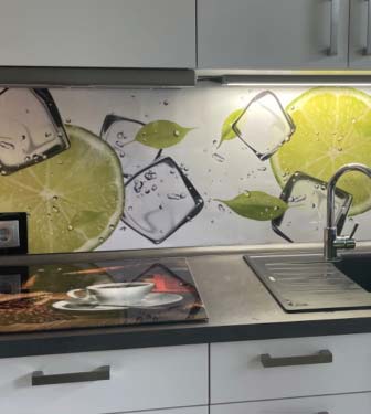 Küchenrückwand Folie Zementoptik Grau