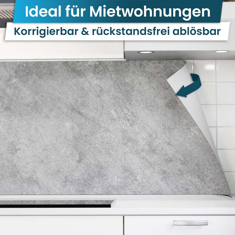 Küchenrückwand selbstklebend - Grauer Stein