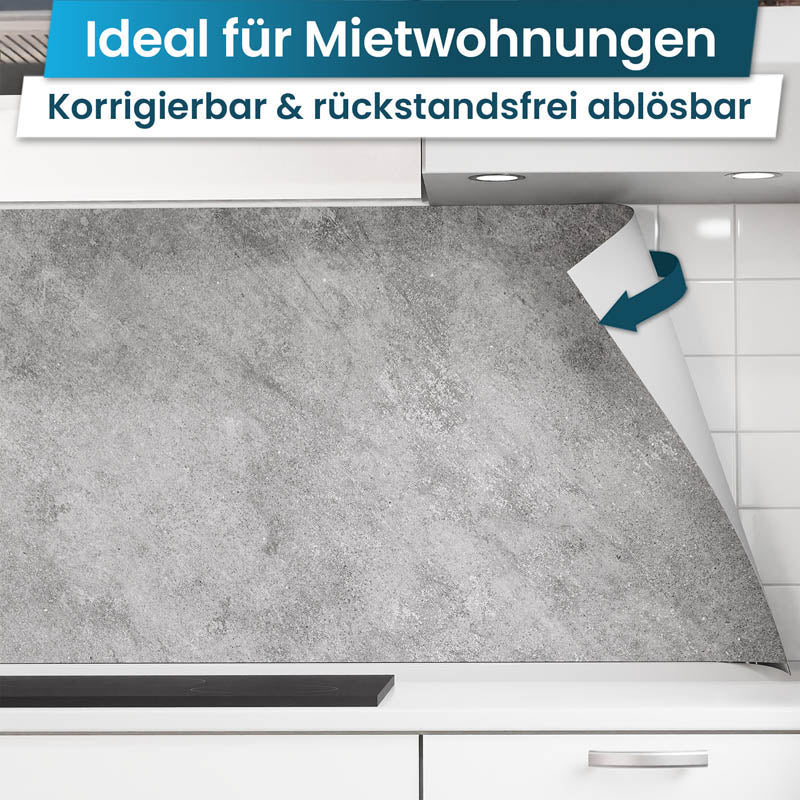 Küchenrückwand selbstklebend - Grauer Stein