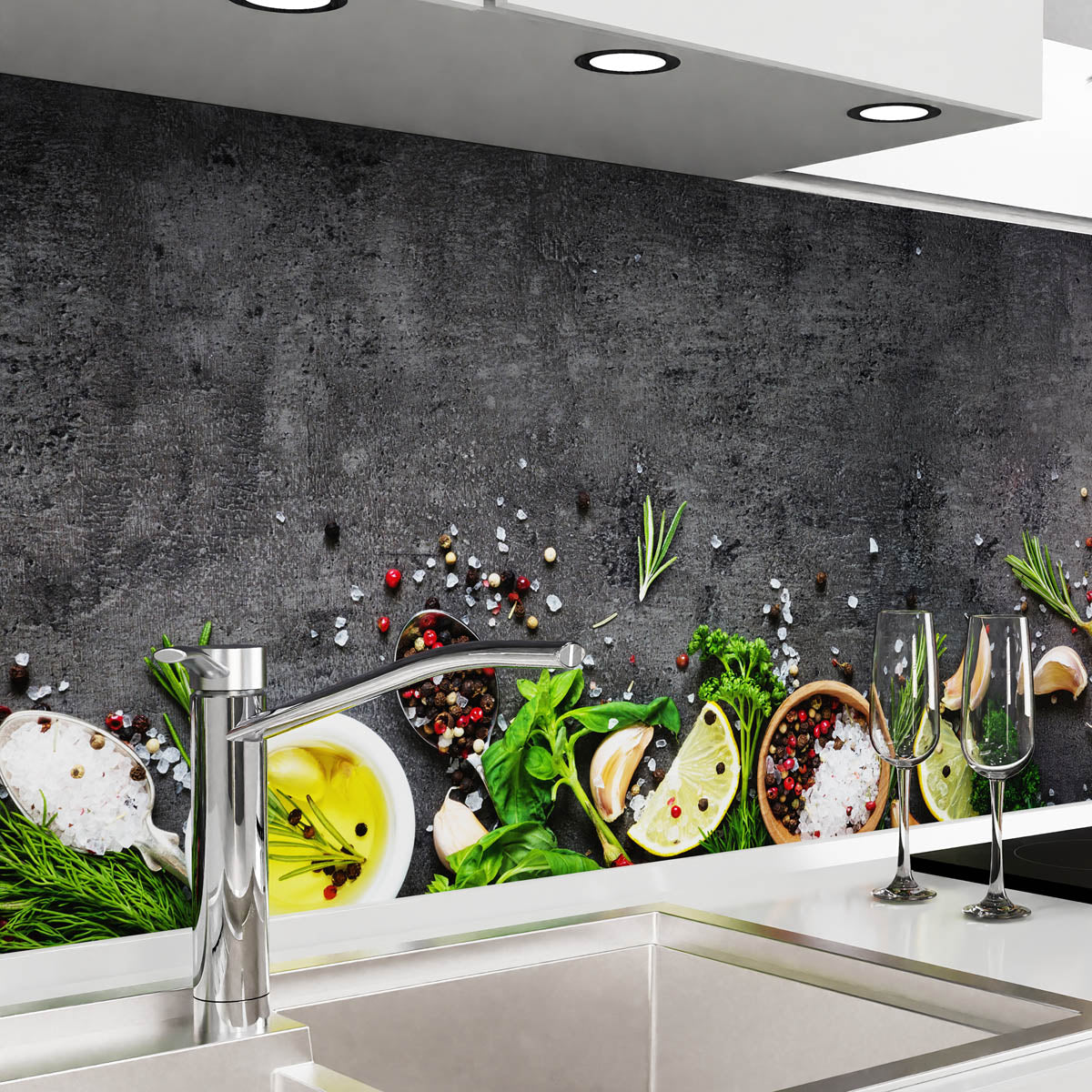 Küchenrückwand selbstklebend - Gewürztafel