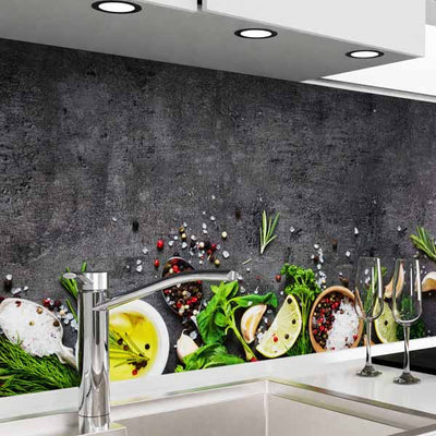 danario Küchenrückwand Motiv Gewürztafel