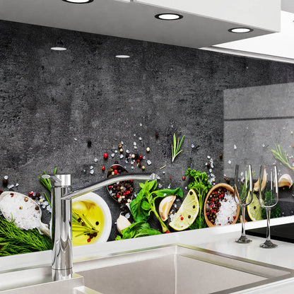 Küchenrückwand selbstklebend - Gewürztafel