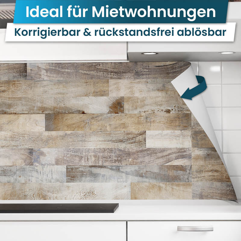 Küchenrückwand selbstklebend - Holzbretter
