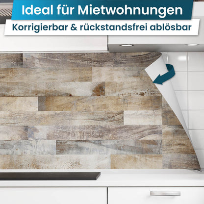 Küchenrückwand selbstklebend - Holzbretter