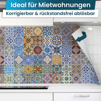 Küchenrückwand selbstklebend - Mosaikfliesen bunt