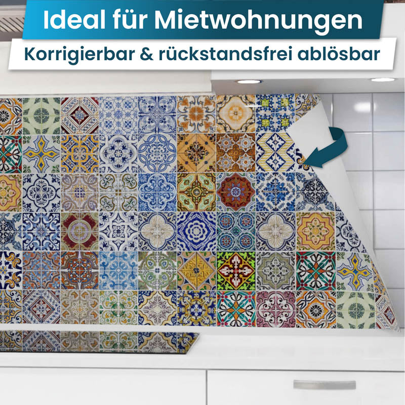 Küchenrückwand selbstklebend - Mosaikfliesen bunt