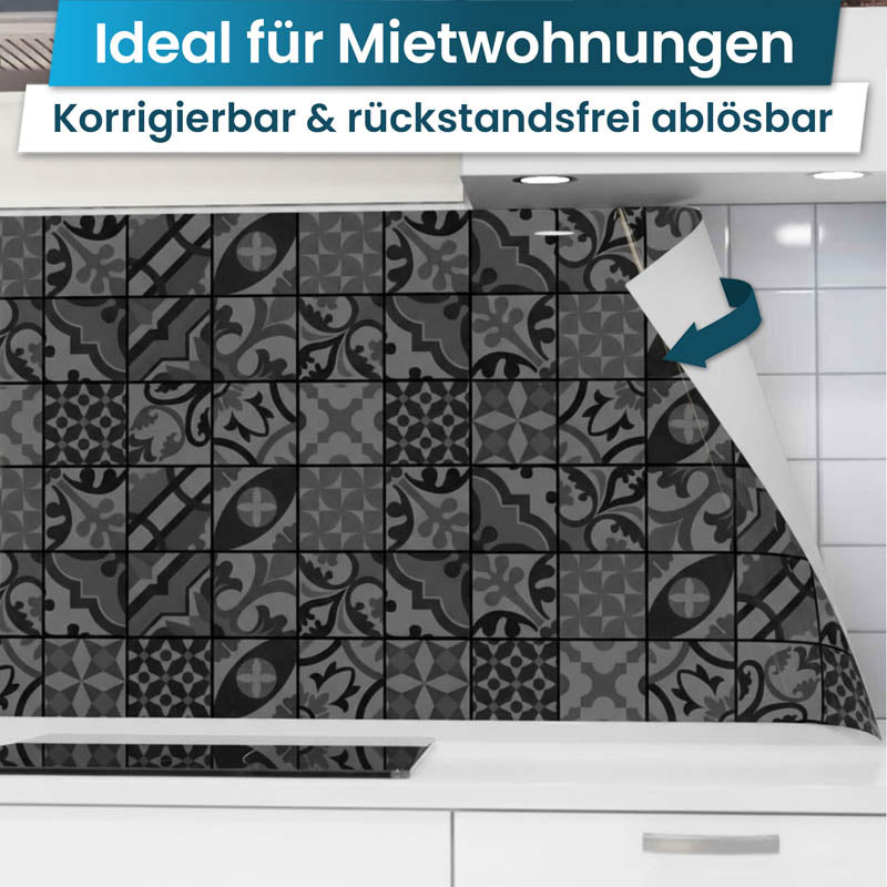 Küchenrückwand selbstklebend - Mosaikfliesen dunkel
