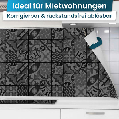 Küchenrückwand selbstklebend - Mosaikfliesen dunkel